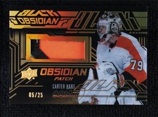 2022-23 SPx UD Black Obsidian Jersey Gold Patch /25 Carter Hart #OJ-CH Patch