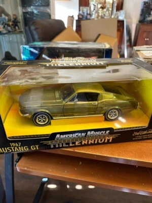 S-4 1967 ERTL AMERICAN MUSCLE FORD MUSTANG GT MILLENNIUM1 1:18- new - Image 1 of 3