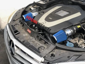 BLACK BLUE Air intake kit for 2008-2012 Mercedes Benz C300 C350 3.0L 3.5L V6 - Foto 1 di 2
