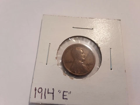 1914 Lincoln wheat penny 1c error coin obverse die break/crack Cover