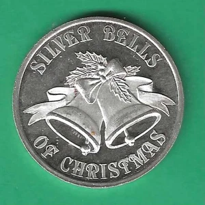 CAMPANAS DE PLATA DE NAVIDAD .999 PLATA REDONDA - Imagen 1 de 2