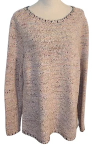 Pure Jill beigefarbener Pullover Pulli mit Peitschenstichbesatz Damen 4X Comfortcore kuschelig - Bild 1 von 17