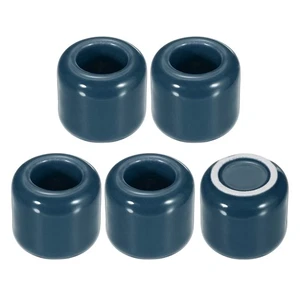 5 Pezzi Portacandele Carillon in Ceramica, Piccoli Portacandele in Ceramica, Blu Scuro - Foto 1 di 7