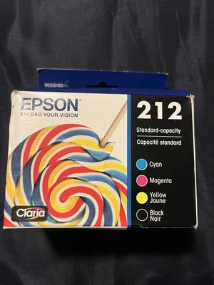Genuine Epson 212 Combo Pack Black/Cyan/Magenta/Yellow Ink Cartridge EXP 05/2024 - Image 1 of 4