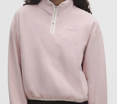 Chaqueta Lululemon XS Rosa Vellón Caído Media Cremallera Foto 1 de 3