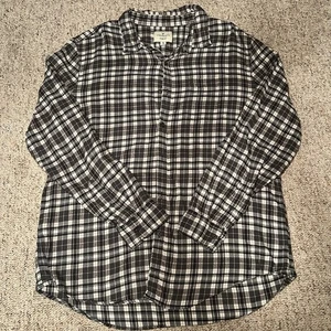 Camisa gris American Eagle para hombre cuello a cuadros botón manga larga talla XXL - Imagen 1 de 11