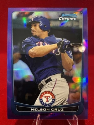 Bowman 2012 cromo refractor púrpura #112 Nelson Cruz/199. *B7 Foto 1 de 2