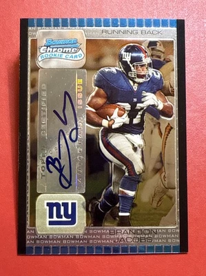 2005 Bowman Chrome #255 BRANDON JACOBS Rookie RC AUTO NY Giants Legend Crisp Sig - Image 1 of 3