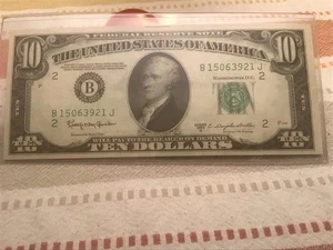 1950 Series $10 Dollar Bill Federal Reserve Note CIRCULATED 75 Years Old! - Picture 1 of 5