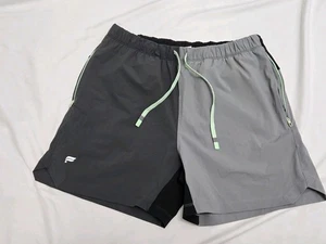 Pantalones Cortos Elásticos Fabletics Gris Medio Atléticos 5” Entrepierna Hombres Bolsillos con Cremallera - Imagen 1 de 18