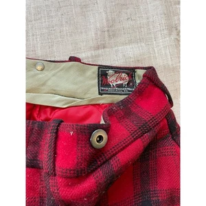 Vintage Woolrich rot schwarz kariert Wollhose Hose Herren Größe 34x30 Workwear - Bild 1 von 11
