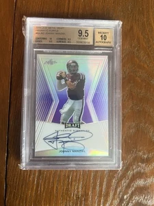 2014 LEAF METAL DRAFT PRISMATIC /25 Johnny Manziel Auto Beckett 9.5 Auto 10 - Picture 1 of 3