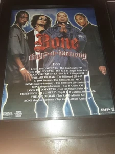 Bone Thugs N Harmony Raro Original 1997 Promo Póster ¡Anuncio Enmarcado! - Imagen 1 de 1