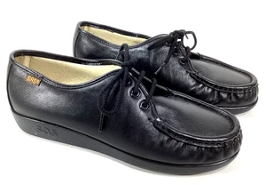 SAS Damen Siesta Schnürhalbschuh schwarz Leder Größe 7,5 WW Weite - Bild 1 von 11