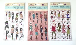 Pegatinas planificadoras muñeca Julie Nutting - octubre, noviembre, diciembre - lote de 3 - Imagen 1 de 6