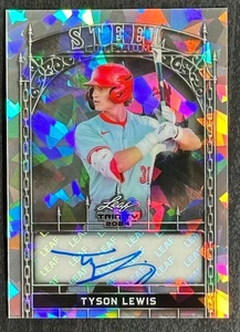 2024 Leaf Trinity Tyson Lewis Auto #d 4/10 Steel Cincinnati Reds Baseball Card - Picture 1 of 2