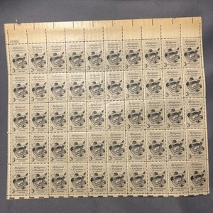 Scott 1099 - 1957 Religious Freedom Full Sheet of 50 US 3¢ Stamps MHN - Picture 1 of 1