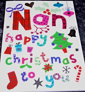 Feliz Navidad Nan, Tarjeta de Navidad. (CL3) - Imagen 1 de 3