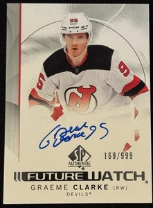 2024 UPPER DECK SP AUTHENTIC #108 GRAEME CLARKE FUTURE WATCH AUTO ROOKIE RC /999 - Picture 1 of 2
