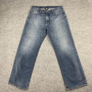 Lucky Brand Gene Montesano Mens Jeans Size 36x31 Denim Cotton Straight Leg Blue - Picture 1 of 12
