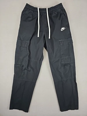 Nike Club Woven Cargo Pants Men's Small Black Loose Fit DX0613-010 - Image 1 of 4