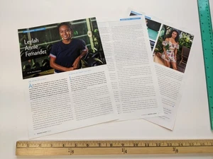 3-page Clipping - Leylah Annie Fernandez article & photos ENGLISH & FRENCH TEXT - Bild 1 von 3