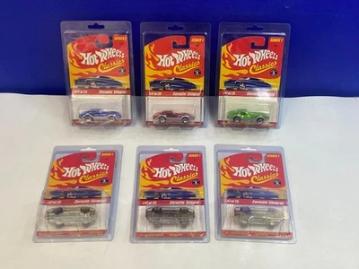 风火轮经典 1/64 比例套装 6 件 CORVETTE STINGRAY 所有 6 种已知颜色 — 第 1/4 张图片