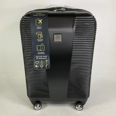 NOVA Bagagem Skyway 22" Mala de Transporte Preta Capa Dura 8 Rodas Estabilidade - Imagem 1 de 4