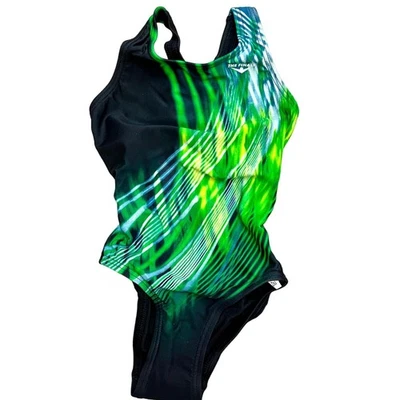 The Finals Girls Youth Assorted Super V-Back Curve Green Swimsuit Size 20 - Image 1 of 4