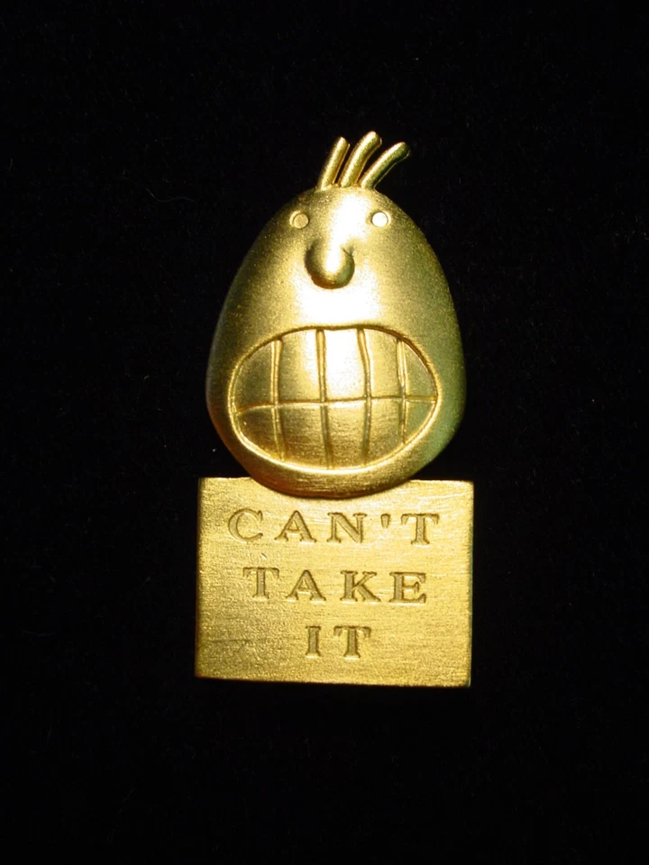 Prendedor facial "JJ" Jonette Joyería Oro Estaño 'I Can't Take It' de J. Benton Foto 1 de 1