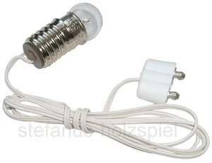 Fassung E10 mit Kabel+Stecker für Puppenhausbeleuchtung 3,5V, Puppenhaus-Lampe - Bild 1 von 1