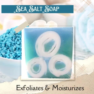 Handmade Sea Salt Soap. Exfoliates, Moisturizes, Antioxidant. - Picture 1 of 1