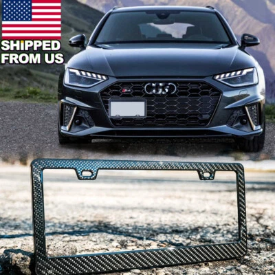 Marco de etiqueta deportivo con patrón de fibra de carbono para Audi S3 S4 A5 Etc Foto 1 de 4