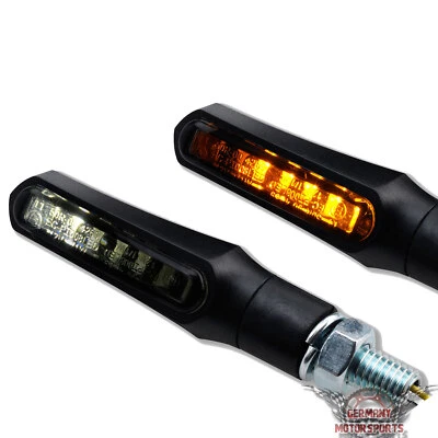 Motorrad LED Positionslicht Standlicht Blinker Shark schwarz smoke getönt e-gepr - Bild 1 von 4