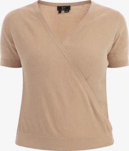 Faina Strick Wickel Top in Beige Gr. S V-Ausschnitt - Bild 1 von 5