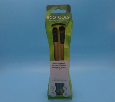 Ecotools 2-Pc. Double Ended Eye Makeup Brush Set 1217 Vegan New Free Shipping - Image 1 of 2