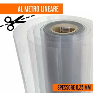 VETRO Sintetico AL METRO Trasparente 100 cm Finto Vetro Schermatura Plexiglass - Foto 1 di 1