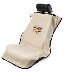 Seat Armour Front Car Seat Cover For New Cadillac - Tan Terry Cloth - Picture 1 of 2