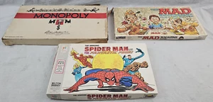 LOTTO 3 GIOCHI DA TAVOLO VINTAGE MONOPOLY SPIDERMAN & FANTASTIC 4 & MAD MAGAZINE - Foto 1 di 6