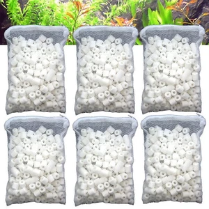 Lot Bio Biological Bacteria Ceramic Rings for Aquarium Fish Tank Canister Filter - Picture 1 of 5