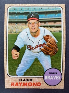 1968 Topps #166 Claude Raymond (Atlanta Braves) (A) - Picture 1 of 2