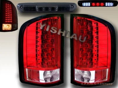 07-13 CHEVY SILVERADO 1500 2500 3500 LUCES TRASERAS LED ROJAS + TERCERA LUZ DE FRENO HUMO Foto 1 de 4