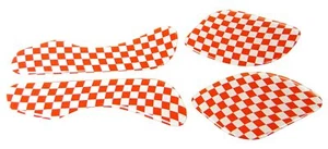 Uni Domed Seat Decal Pads for BMX MINI seat RED CHECKER - Picture 1 of 1