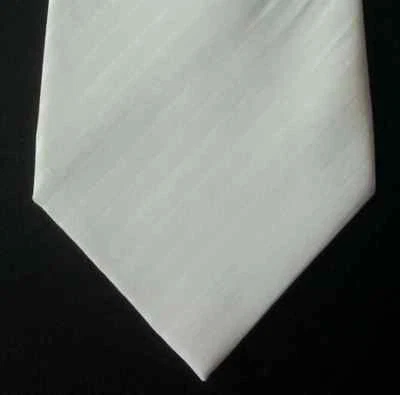 Corbata Marquis blanca tejida a rayas brillante nueva en caja t671  Foto 1 de 4