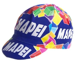 Mapei Retro Team Cotton Cycling Cap Hat Vintage Retro Casquette - Picture 1 of 3