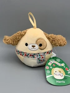 Squishmallows Harris The Dog Christmas Tree Ornament 4” Plush Toy New With Tag - Picture 1 of 7