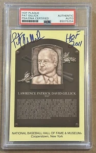 Pat Gillick Autograph Signed HOF Plaque Postcard w/ HOF 2011 - PSA/DNA - Picture 1 of 2