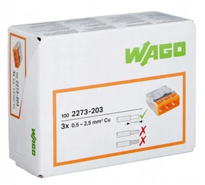 Borne de raccordement Conducteurs COMPACT WAGO 2273-203 / Lot de 100pcs - Afbeelding 1 van 1