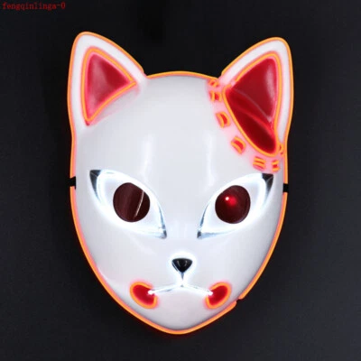 Demon Slayer Kamado Tanjirou Sabito LED Light Mask Halloween Cosplay Props Mask - Image 1 of 4