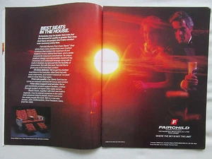 5/1981 PUB FAIRCHILD BURNS FIRST CLASS SIESTA SEAT BELAGERUNG FLUGZEUG FLUGZEUG ANZEIGE - Bild 1 von 1